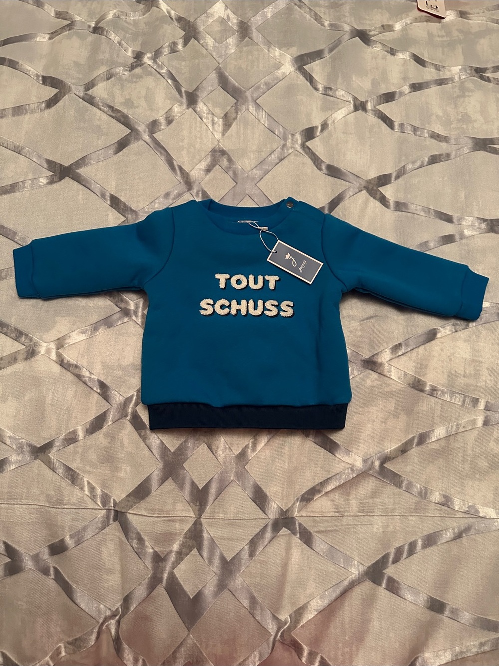 Jacadi Royal Blue Pullover with White Letter Applique